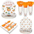Yungyan 252 Pcs Just A Spritz Older Spritz Birthday Party Tableware Set Included Plates Napkins Cups Forks Knives Cutlery for Party Decorations Supplies 36 guests by Yungyan