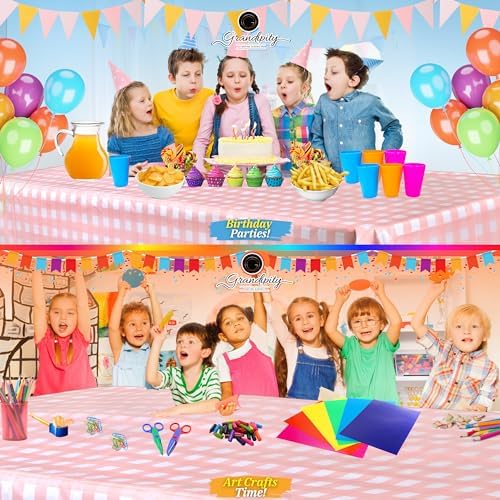Grandipity Plastic Table Cloth Disposable 12 Pack 54” x 108” Rectangle - Image 4