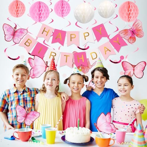 meowtastic Birthday Decorations Happy Birthday Banner with Honeycomb Balls - Image 6