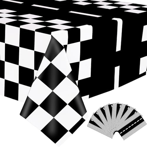 Kesfey Race Car Plastic Table Cloths Monster Truck Table Cloths 8 Packs by kesfeyhigh-qualitygoods