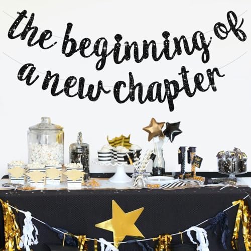 BEISHIDA Black Pre-Strung Glitter The Beginning of A New Chapter Banner - Image 6