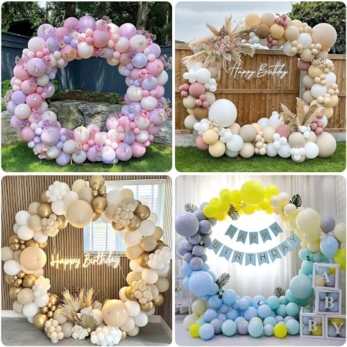 Chamvis Metal Round Balloon Arch Kit, 7.2ft (2.2m) Golden Round Arch Stand Kit: Garden Plants Vines Climbing Frame for Wedding Birthday Photo Background Party Supplies Decorations - Image 7