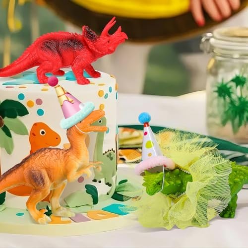 Weysat 27 Pcs Dinosaur Cake Topper for Girls Birthday Party - Image 6