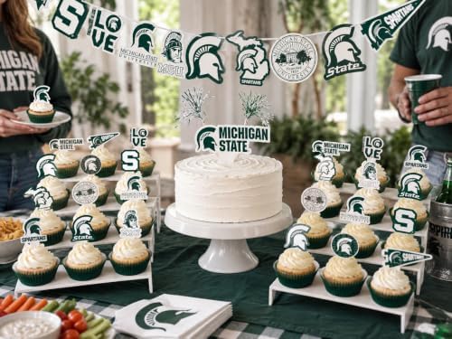 Michigan State Party Decorations, MSU Decor, Spartans Graduation 42 Pc - Image 2