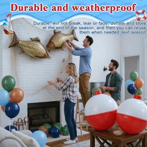 Jetec 148 Pcs Gone Fishing Party Decorations, Inflatable Bobber Balloons - Image 5