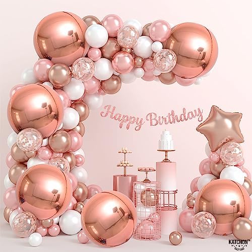 KatchOn Rose Gold Balloons - 22 Inch, Pack of 6, Bridal Shower Decoration - Image 6