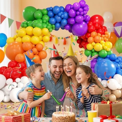 Rainbow Balloon Arch Kit, 209Pcs Assorted Colorful 18 12 10 5 Inch, Different Sizes Party Balloon Garland Kit for Baby Shower, Birthday, Gender Reveal, Anniversary, Easter, Prom Decoration - Image 7