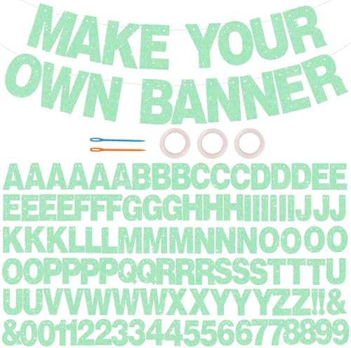 BEISHIDA Light Green 116 PCS A-Z DIY Letter Custom Banner Party Decor by Beishida