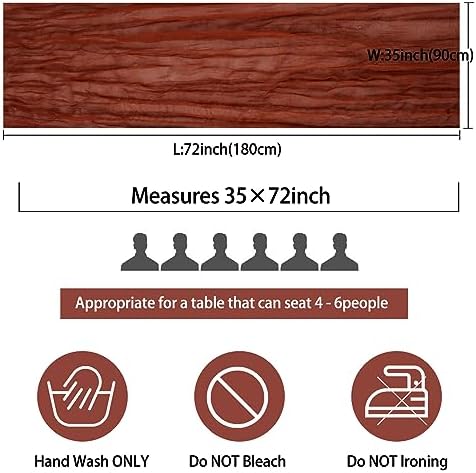 35x72 Inch Terracotta Cheesecloth Table Runner Fall Boho Wedding Decor - Image 2