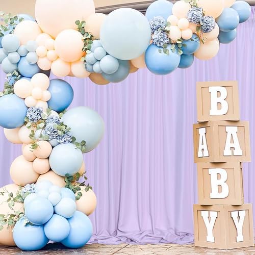 MEETSKY Purple Backdrop Curtains,Wedding Backdrop Drapes,5ft x 7ft,2 Panels - Image 4