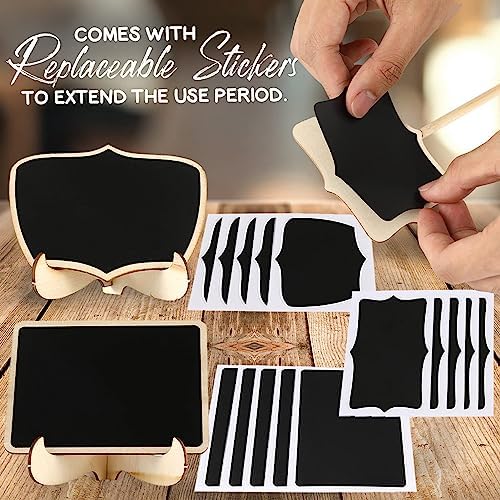 Mini Chalkboard Signs, 30 Pack Framed Small Chalk Board Food Labels with Easel Stand for Party Buffet or Wedding Celebration, Wooden Blackboard as Place Cards for Table Setting or Numbers (30) - Image 5