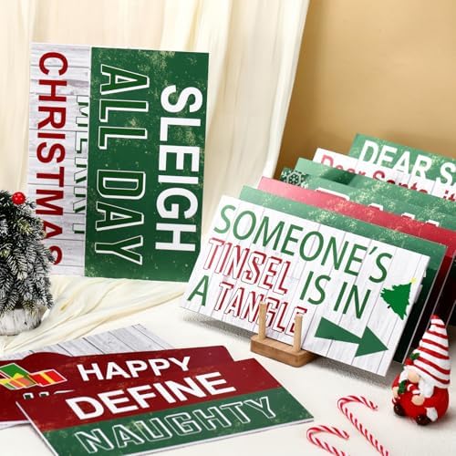 Beeveer 24 Designs Vintage Christmas Photo Booth Props, Party Supplies - Image 2