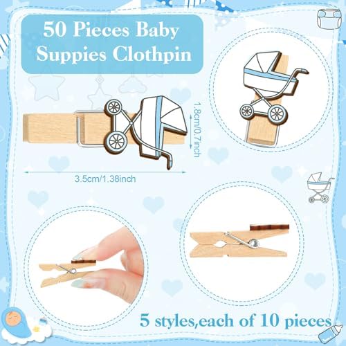 Patelai 321 Pcs Baby Shower Games Supplies, Boy - Image 3