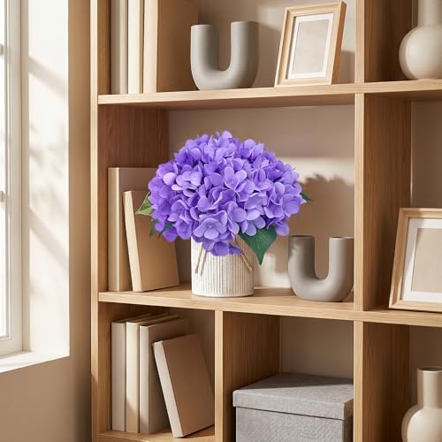Purple Flower Table Centerpieces, Set of 6, Hydrangeas - Image 5