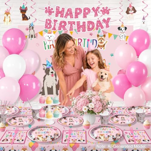 Cocomigo 230PCS Puppy Birthday Party Decorations Set Serves 25 - Image 4