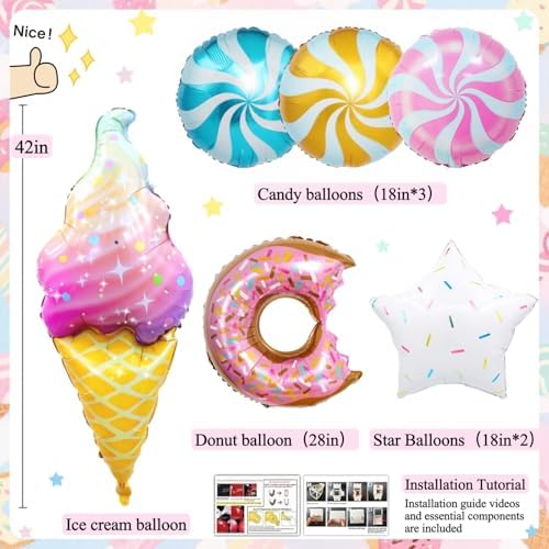 Daidle Sweet One Birthday Decorations for Girls, 128Pcs Birthday Party Kit - Image 5