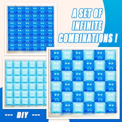 36 Pcs Navy Blue Double Sided Square Foil Balloon Wall Backdrop Metallic Winter Wonderland Balloons Backdrop Tunnel Arch Kit Mylar Square Balloons for Winter Birthday Party Decorations - Image 7