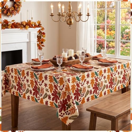 100FT x 54IN Thanksgiving Plastic Tablecloth Roll with Slide Cutter Box - Image 2