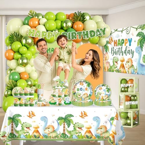 295PCS Dinosaur Birthday Decorations Party Supplies Serves 25 - Image 7