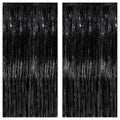 KatchOn XtraLarge 2 Pcs Black Fringe Backdrop Black Streamers Decorations by KatchOn
