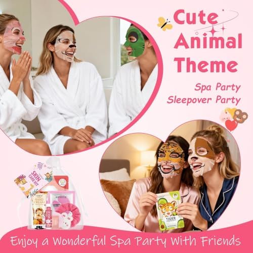 KONEUK 70PCS Animal Spa Party Supplies for Girls, Spa Party Favors Kit - Image 3