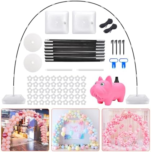 Chamvis Balloon Arch Kit with Electric Balloon Pump, Adjustable Balloon Arch Stand Frame Garden Arbors: for Wedding Baby Shower Birthday Party by Chamvis