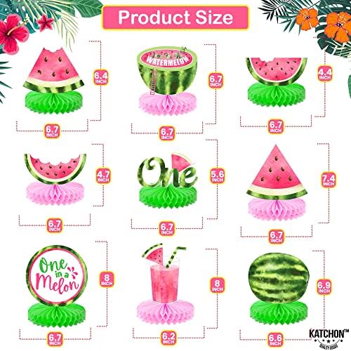 KatchOn 9 Pcs One in A Melon Centerpieces, One in a Melon Party Decorations - Image 3