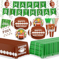 177PCS Football Birthday Party Decoration,Football Tableware Party Supplies by FightingtoAchieve