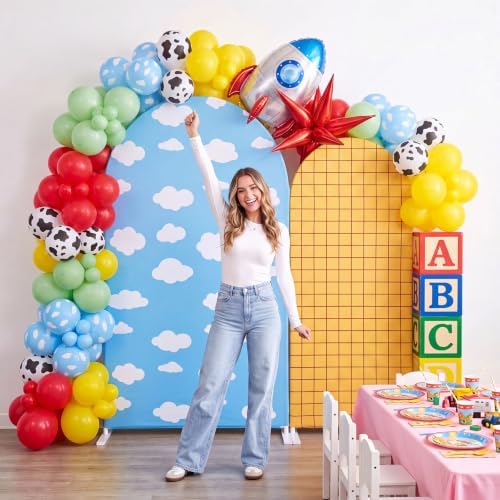 2 Set 6ft 7.2 ft Cartoon Story Arch Backdrop Covers Stretchy - Image 5