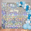 Ozikutech 36 Pcs Iridescent Silver Shimmer Wall Backdrop Panels for Party by Ozikutech