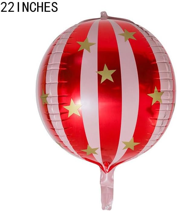 10 Pack Circus Carnival Foil Balloons Set, 4D Self Standing 47.6 Inches Huge Circus Clown Popcorn 22Inches Carnival Foil balloons Halloween Christmas Theme Party Decorations - Image 4