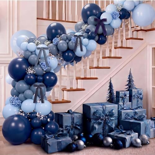 Gejoy 152 Pcs Blue Jean Baby Shower Decorations Denim Balloon Arch Kit - Image 4