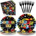 Greencian 96Pcs Game Night Party Supplies Serves 24 by Grencian