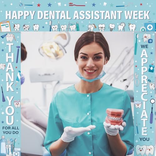 Smoothnovelty 3 Pcs Blue Dental Assistant Banner - Image 2