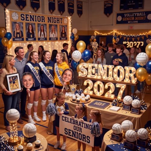 Honoson 10 Pcs Senior 2027 Volleyball Party Decoration Sport Theme Light - Image 5