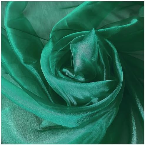 60 Yard Organza Fabric 44" Wide for Wedding Event Décor - Emerald Green - Image 3