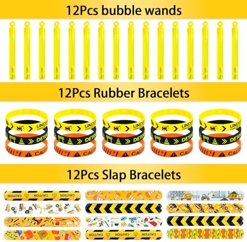 Construction Party Favors - for 12Guests, Construction Birthday Party Decorations Supplies, Construction Theme Toys for Goodie Bag Stuffer, Pinata Filler Gifts - Image 6