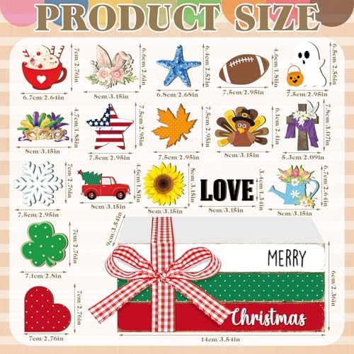 Menkxi Valentines Decorations Valentine's Day Wooden Book Stack Table Centerpiece Seasonal Highland Cow Decoration Tiered Tray Decor Gift for Party Kitchen Home Dining Table Decor(Book Block) - Image 3