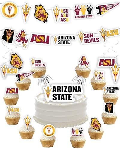 ASU Graduation Decorations, Arizona State Party Supplies & Decor 42 Pcs by PartyKandyDecorGifts