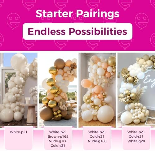 Bezente White Sand Giant Latex Round Balloons 36 Inch 8 Pack - Image 5