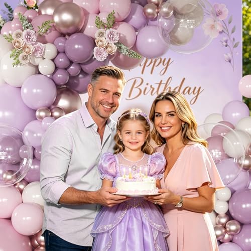 Dusty Purple Balloon Arch Kit Pink and Lavender Balloon Garland - Image 4