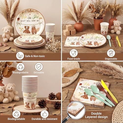 168 Pcs Boho Clothes Gender Reveal Party Favors Serve 24 - Image 3