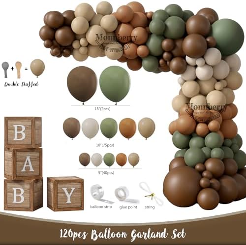 Woodland Animals Baby Shower Decoration Party Supplies, Forest Animal Neutral Gender Reveal Party Decorations, Backdrop Balloon Arch Box Mom to Be Sash Dad to Be Pin Tablecloths Cake Topper - Image 3