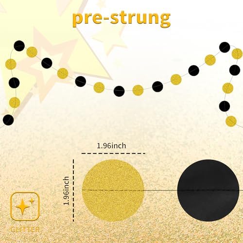 Good Luck We Will Miss You Banner Glitter Black Gold Banner Balloon Garland Decorations Supplies for Retirement Party Goodbye Party Going Away Party Graduation Leaving Away Office Home Farewell Party - Image 2