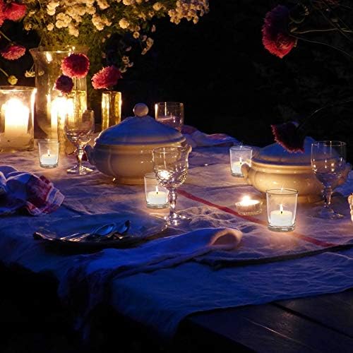 DARJEN Votive Candle Holders Set of 12 - Glass Votives Holder - Clear Floating Tealight Candle Holder Bulk for Table Centerpieces & Wedding Decor - Image 6