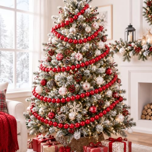 Canlierr 2 Pcs 6.5ft Christmas Ball Garland Mantle Decorations 60mm - Image 4