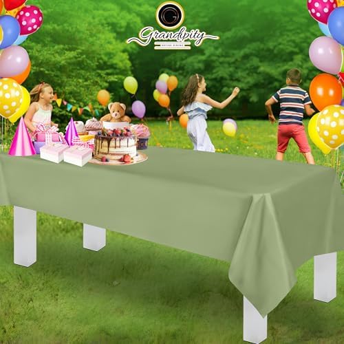 Grandipity Plastic Table Cloth Disposable 12 Pack 54” x 108” Rectangle - Image 6