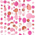 Hot Pink Rose Gold Party Decorations Circle Dots Garland Hanging Polka Dot Streamer for Girls Birthday Bachelorette Wedding Bridal Shower Anniversary Hen Party Supplies by pinkblume