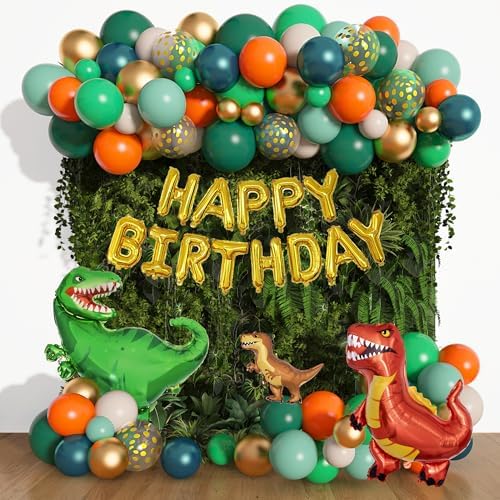 Amandir 165Pcs Dinosaur Balloons Arch Garland Kit Dino Birthday Decorations - Image 2