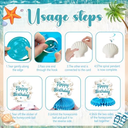 Beach Birthday Party Decorations, Ocean Themed Party Decorations - Image 6